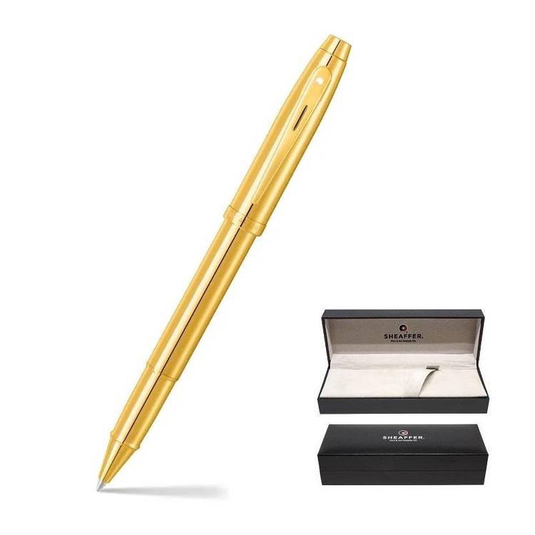 Pióro kulkowe 9372 Sheaffer kolekcja 100, złote, wykończenia w kolorze złotym PVD