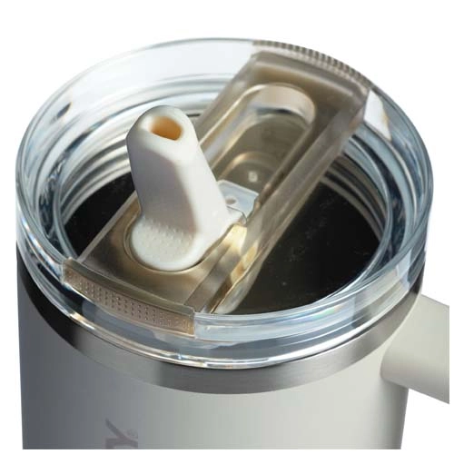 Stanley Quencher® ProTour 1180 ml – kremowy kubek termiczny ze słomką, stal nierdzewna z recyklingu, uchwyt