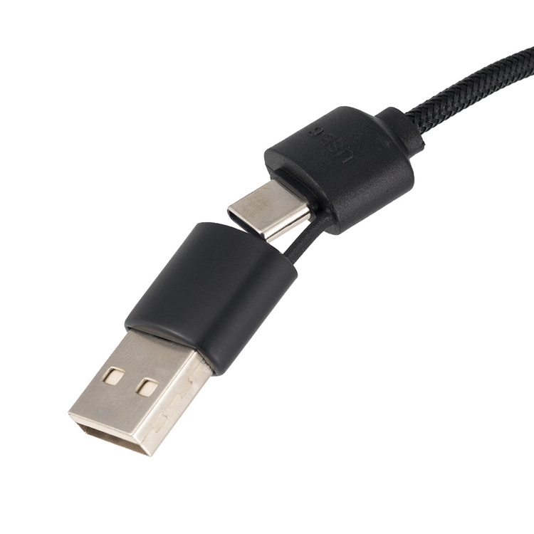 Kabel z ładowarką indukcyjną 4w1 w drewnianej obudowie - i5w