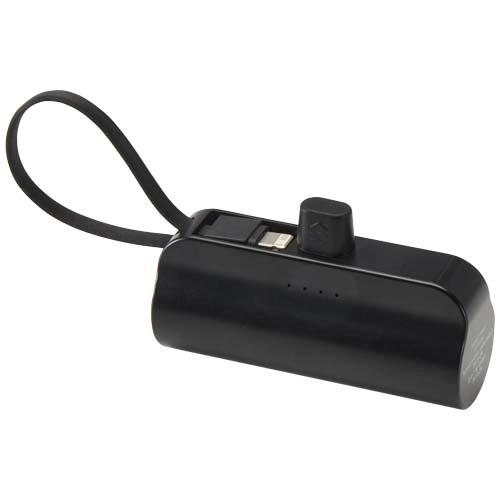Alnair powerbank o pojemności 5000 mAh i mocy 10 W, wykonany z tworzyw sztucznych pochodzących z recyklingu, z wbudowaną pods