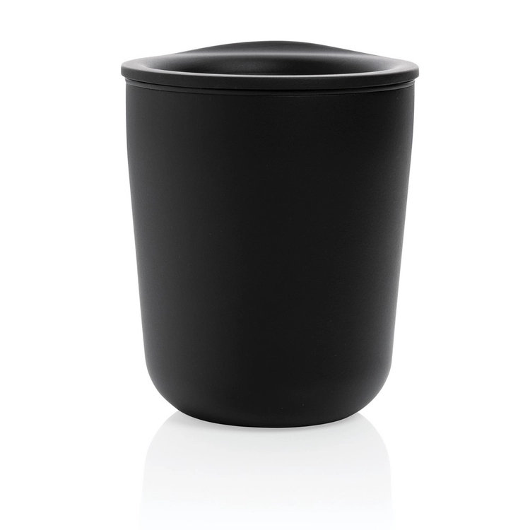 Antybakteryjny kubek termiczny 250 ml czarny, stal nierdzewna i PP, 250ml