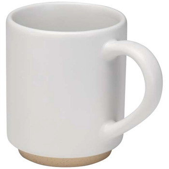 Camilla - kubek ceramiczny o pojemności 180 ml, z matowym wykończeniem. Można go wkładać jeden w drugi., biały 10096001