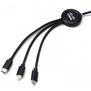 Kabel 3w1 z podświetlanym logo długi 120 cm, W201TG