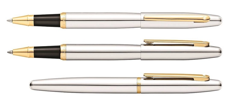 9422 Pióro kulkowe Sheaffer VFM, chrom, wykończenia w kolorze złotym