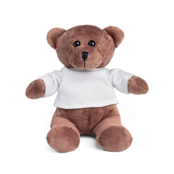 GRIZZLY. Pluszowa zabawka miś w koszulce, biały 95504-106