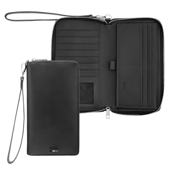 Portmonetka podrózna Emblematic Black, BLACK hll630a