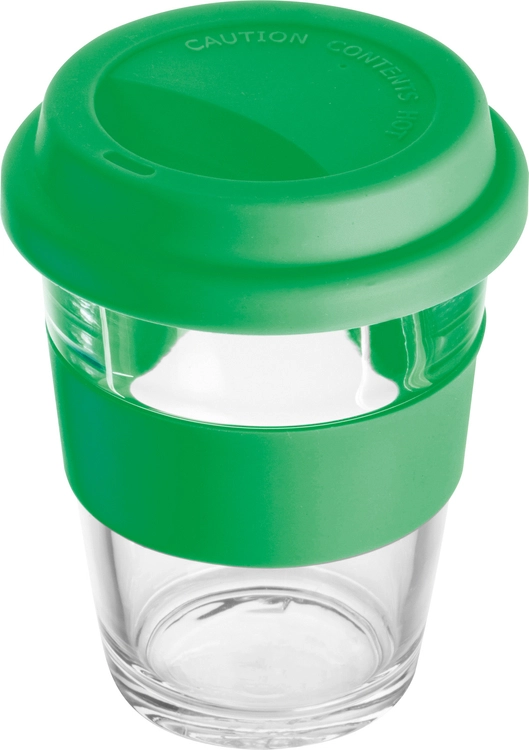 Kubek szklany z pokrywką 300 ml AMANDA