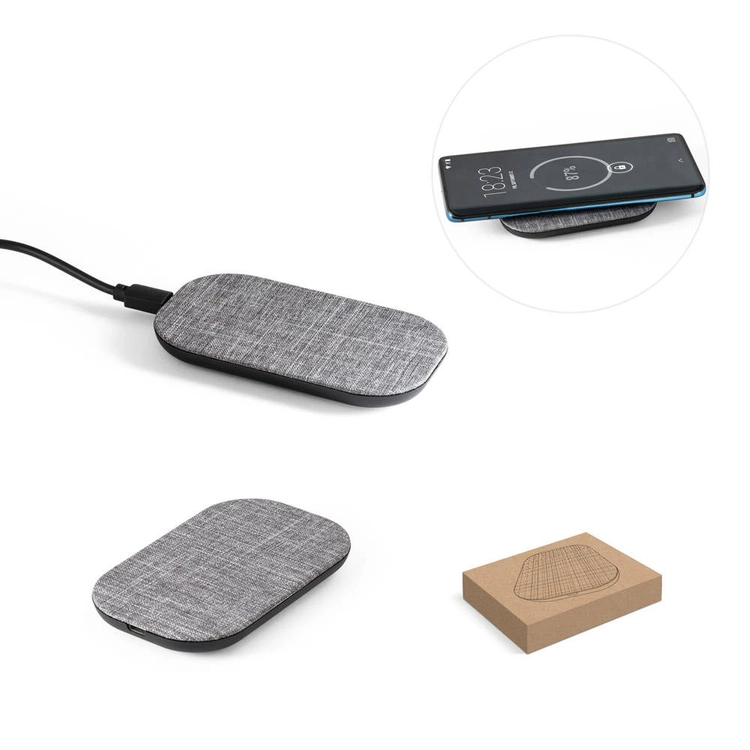 RENEWAL CHARGER. Sszybka ładowarka bezprzewodowa 10 W wykonana w przetworzonego PET (100% rPET)