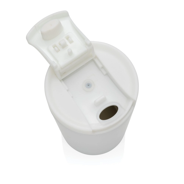 Kubek termiczny 300 ml z recyklingowanej stali, biały, 13,5xØ7,3 cm