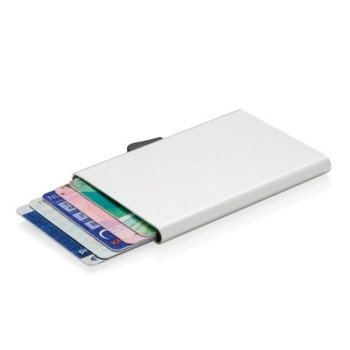 Etui na karty kredytowe C-Secure, ochrona RFID, srebrny P820.492