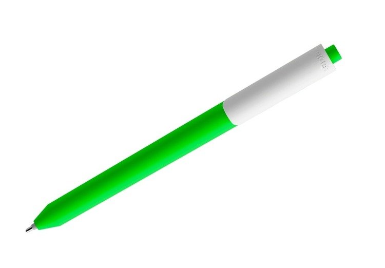 Długopis PIGRA P03, zielony z białym klipsem